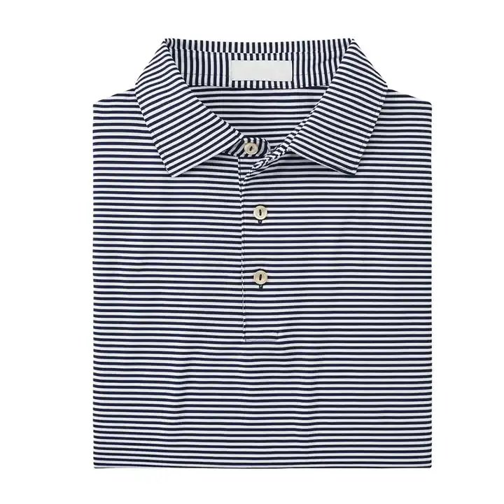 Camisas de Golf de Spandex de Poliéster con Rayas Estampadas Ropa Polo de golf