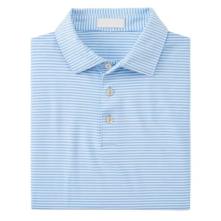 Camisas de Golf de Spandex de Poliéster con Rayas Estampadas Ropa Polo de golf