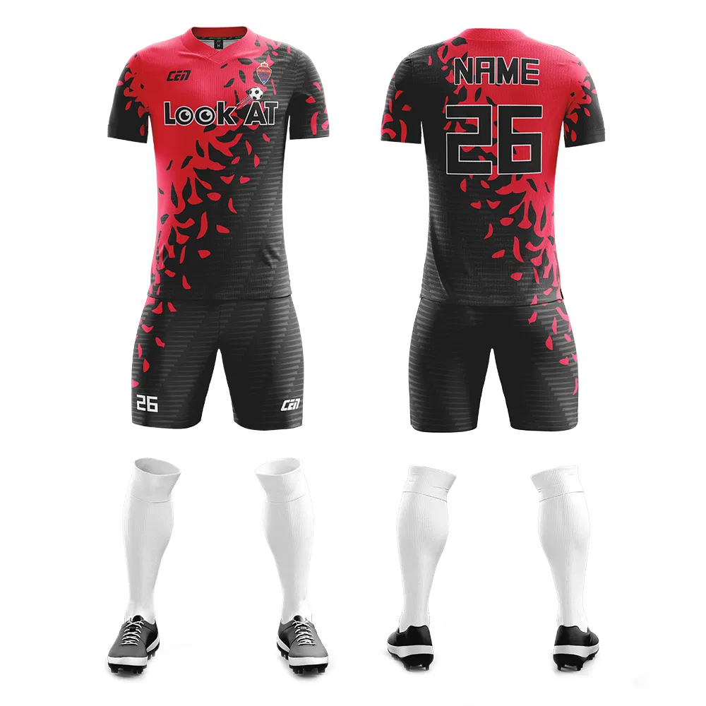 Camisetas de Fútbol de Secado Rápido baratas del Uniforme del Fútbol de los Adultos del ODM del OEM