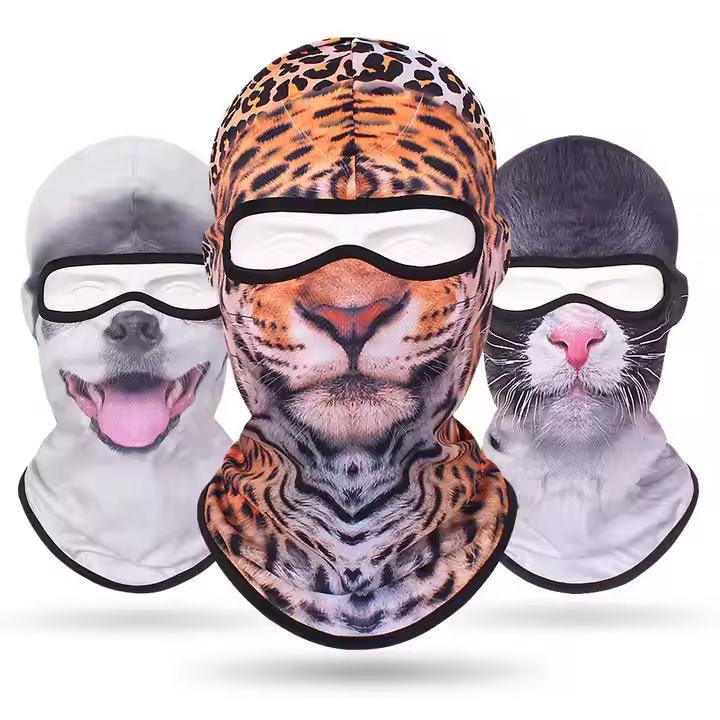 Máscara Facial de Poliéster para Gato, Máscara de Esquí, Pasamontañas Transpirable para Festival de Música, Raves, Fiesta de Halloween, Uso en Todas las Estaciones