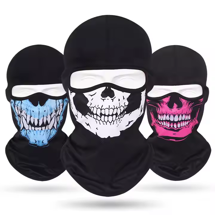 Máscara Facial de Poliéster para Gato, Máscara de Esquí, Pasamontañas Transpirable para Festival de Música, Raves, Fiesta de Halloween, Uso en Todas las Estaciones