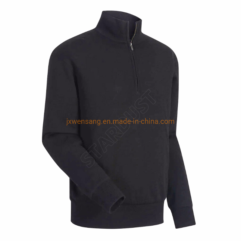 Camisa de Golf Merino Australiana Para Hombre&amp;prime;Sudadera con Media Cremallera de Manga Larga de Lana Merina Antiolor Transpirable y Absorbente del Fabricante de China
