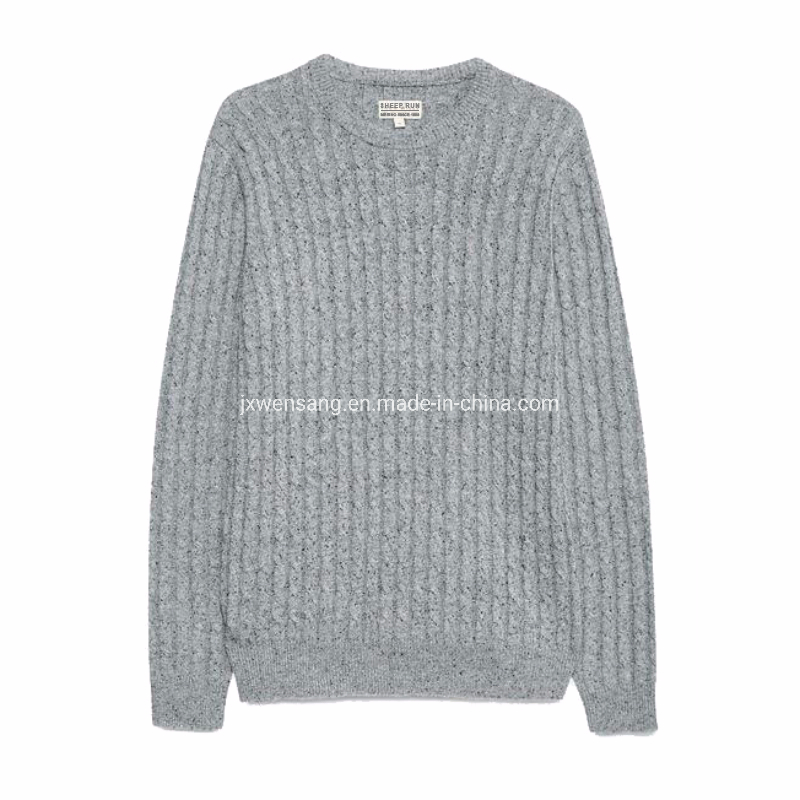 Jersey Merino para hombre & prime; s Jersey de punto de Lana Merino Natural Australiana 100% Azul Oscuro con cuello redondo