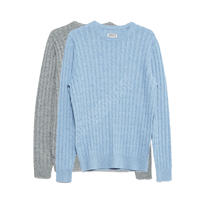 Suéter casual de Merino para hombre′s Suéter de jersey de Cuello Redondo Clásico Suelto de Punto de Lana Merino Natural Australiana 100%