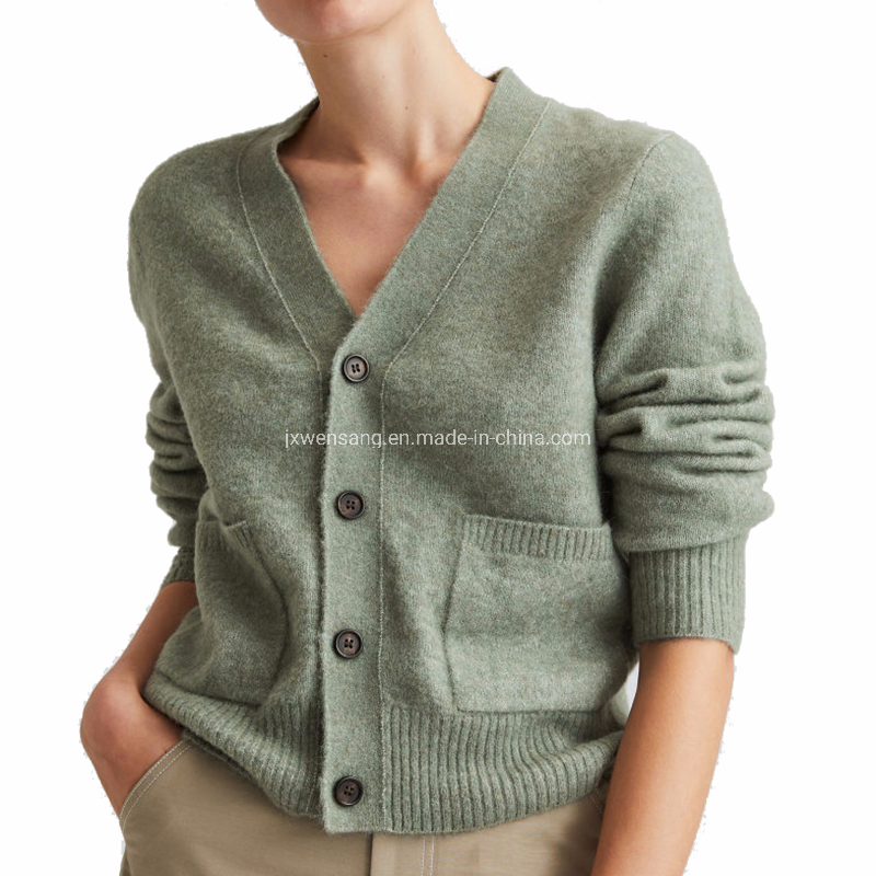 Prendas de punto Merino Ropa Mujer&amp;prime; S Jumper Suéter Cárdigan de Lana Merino Súper Fino 100% Natural Australiano