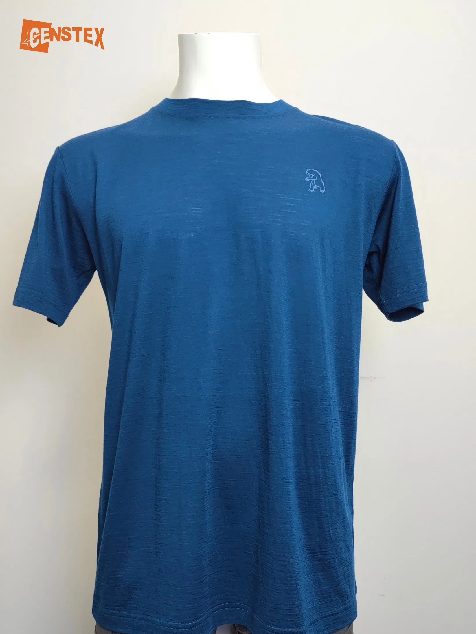 Camiseta de Jersey de Ciclismo de Manga Corta de Lana Merino Deportiva para Hombre