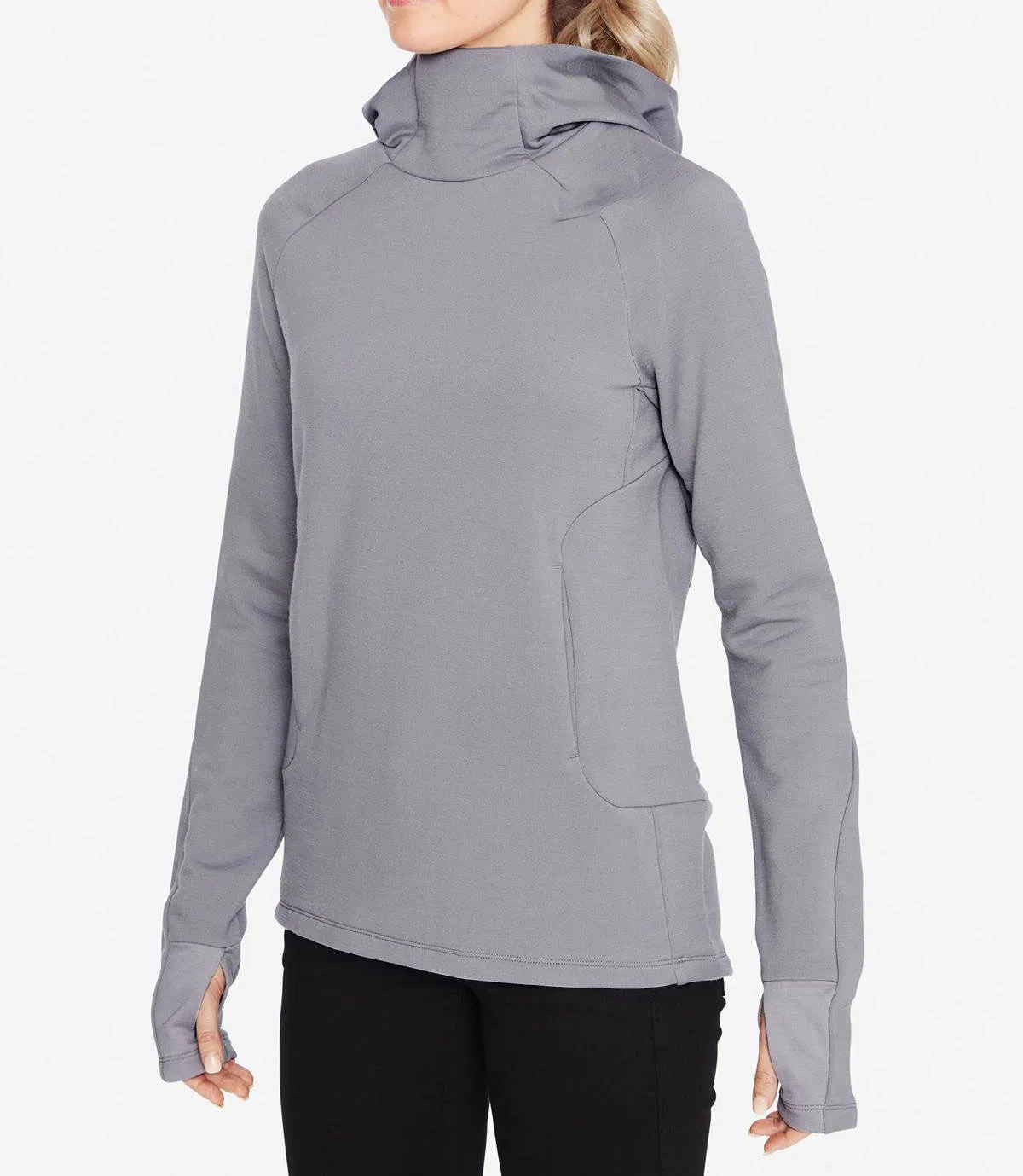 Sudaderas con capucha Térmicas de Lana Merino Mezcladas Personalizadas para Mujer que Absorben la Humedad para exteriores