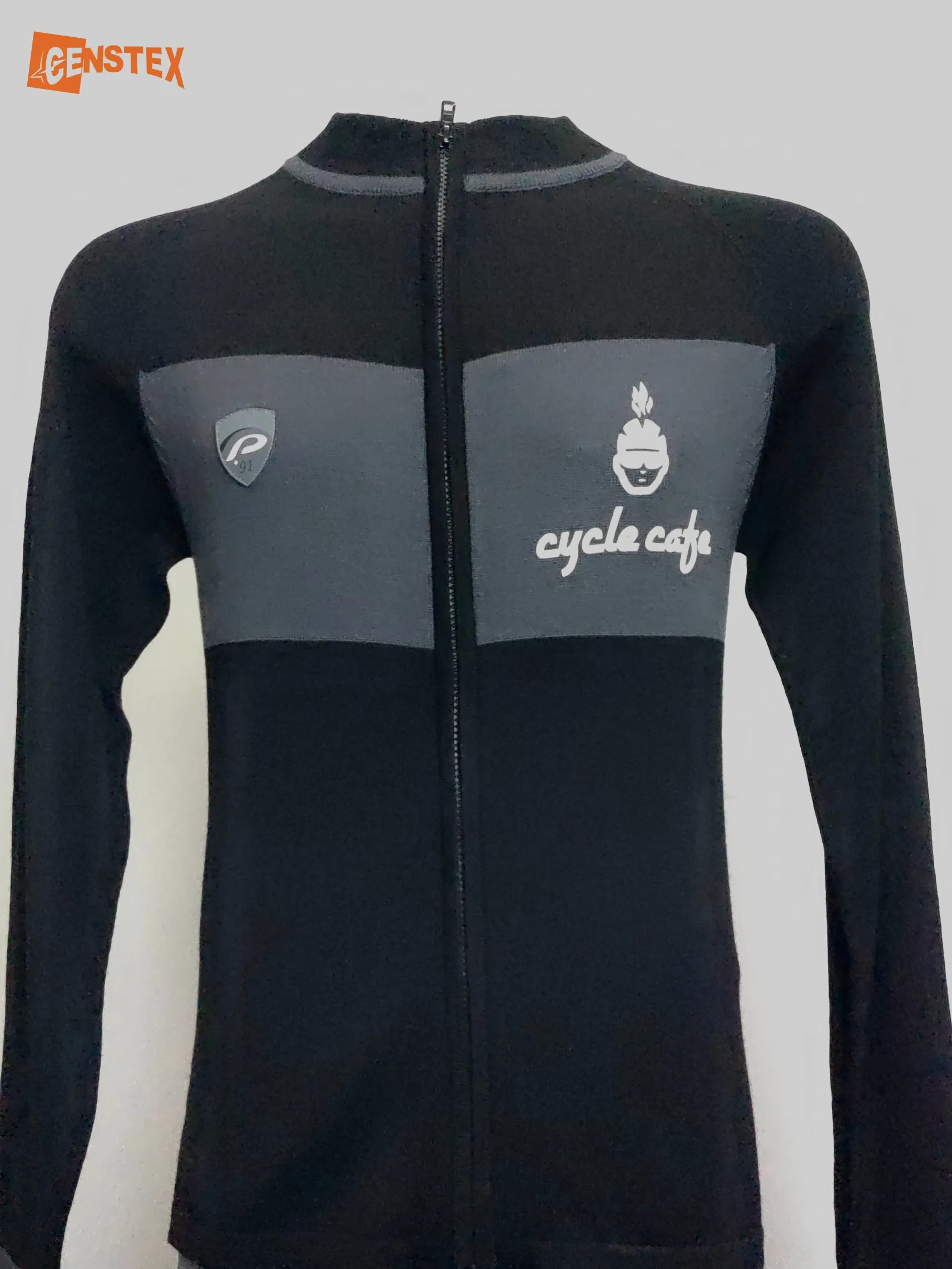 Chaqueta de capa media de Jersey de Bicicleta de Ciclismo de Lana Merino Deportiva para hombre′s