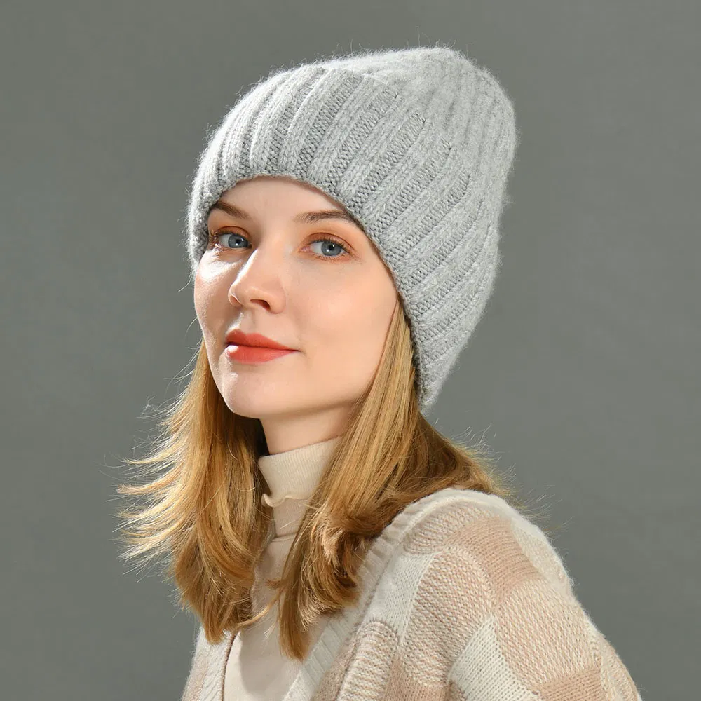 Gorro Forrado de Seda de Nuevo Diseño, Gorro de Dormir con Logotipo Personalizado, Sombreros de Invierno, Gorro De Punto Forrado De Satén Unisex En Blanco Al por Mayor