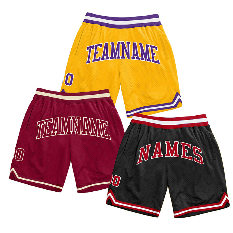 Pantalones Cortos de Baloncesto Retro con Logotipo Personalizado al por Mayor de fábrica