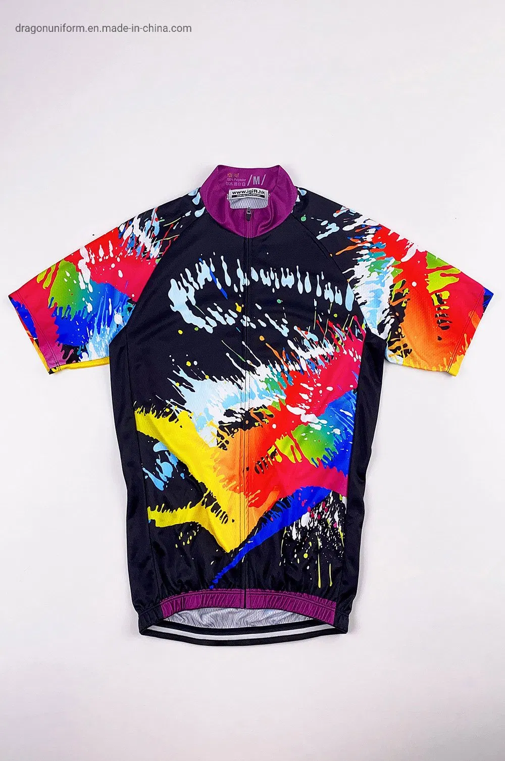 Jersey de Ciclismo de Manga Corta para Hombre Ligero y Colorido Respetuoso con el Medio Ambiente
