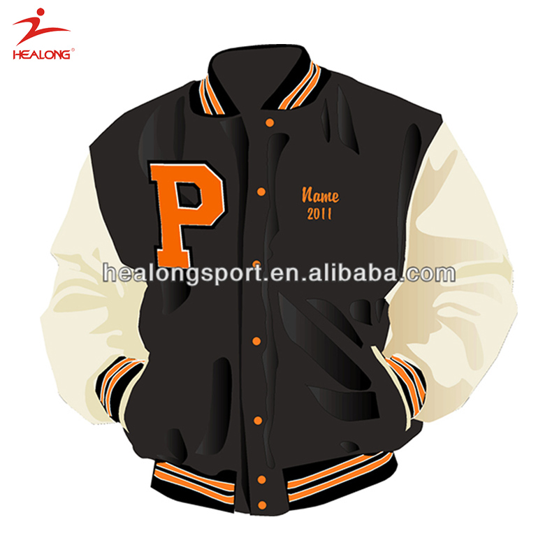 Chaqueta de Béisbol Healong Customzied Sportswear para hombre de cualquier tamaño