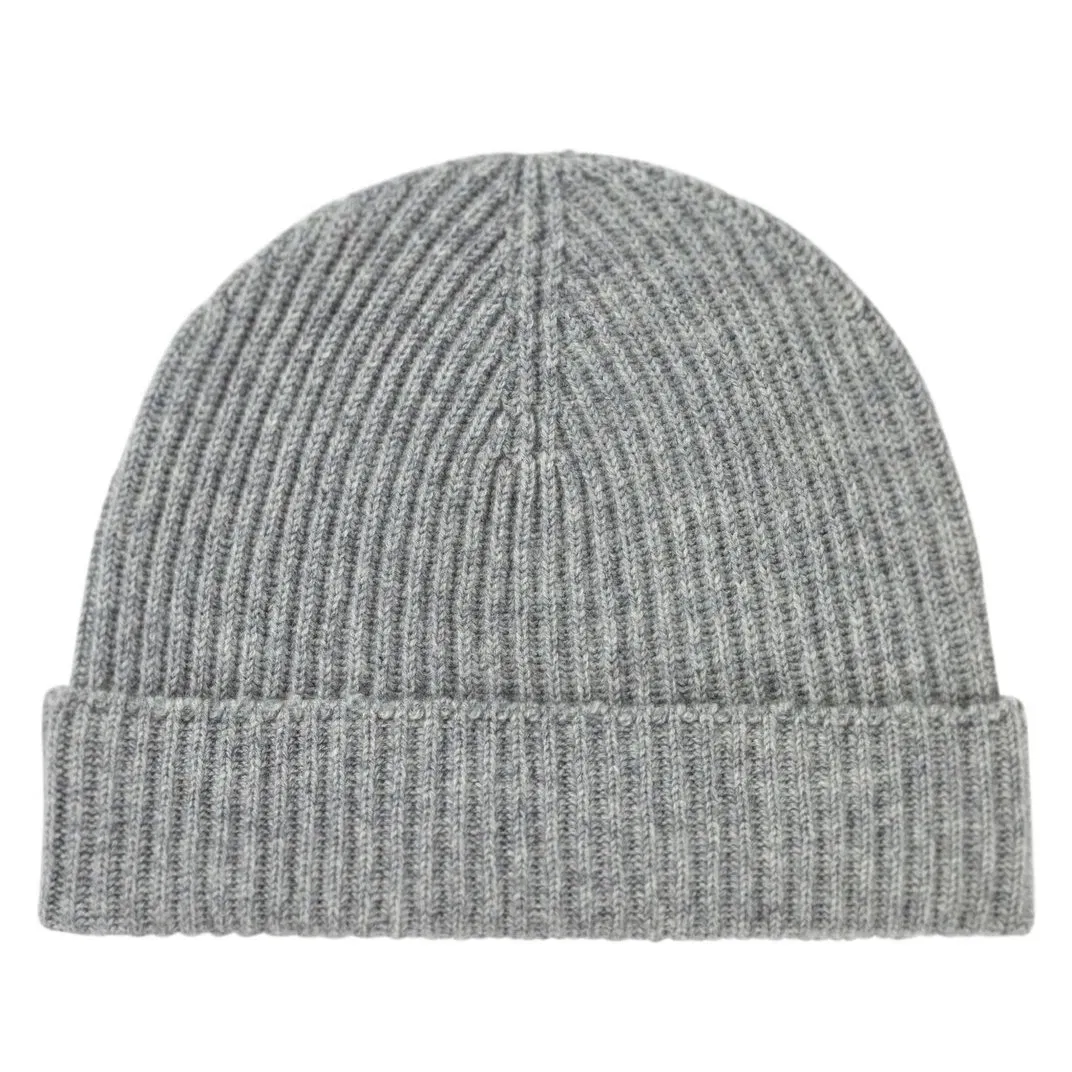 Gorro de punto de costilla de invierno para Hombre y mujer 100% Cachemir de moda Atemporal