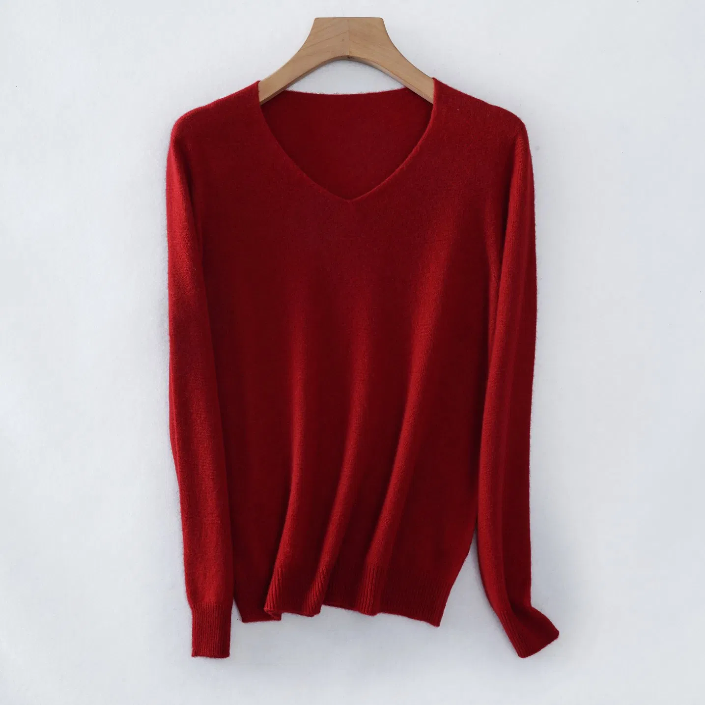 Suéter de Cachemira de Punto con Cuello en V Ligero Sin costuras Clásico para Mujer de Gran Oferta para Todas las Estaciones