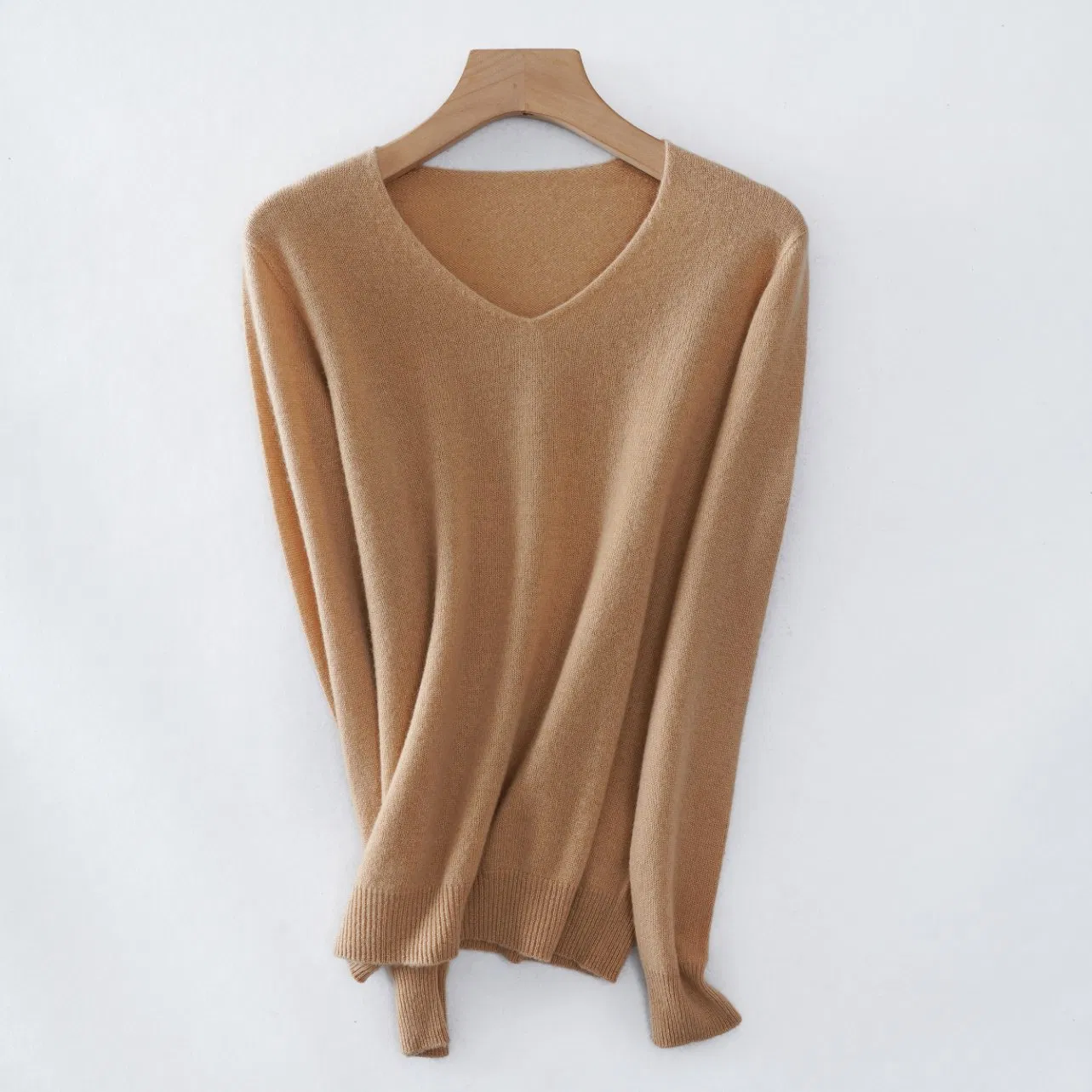 Suéter de Cachemira de Punto con Cuello en V Ligero Sin costuras Clásico para Mujer de Gran Oferta para Todas las Estaciones