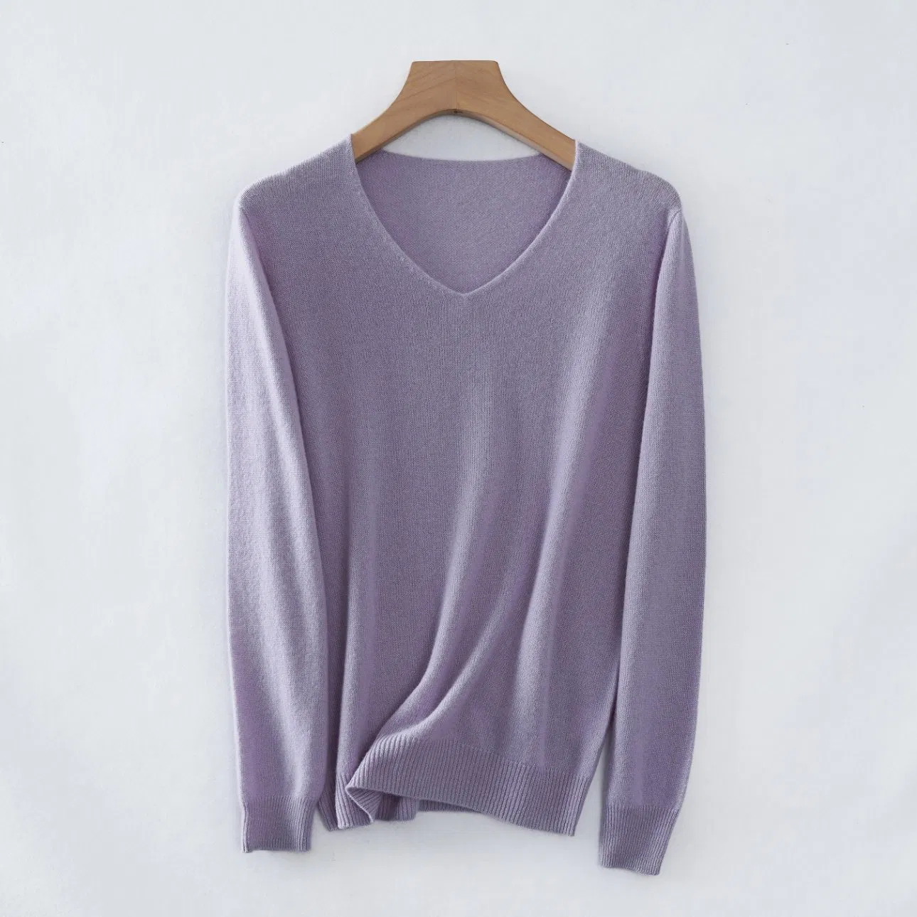 Suéter de Cachemira de Punto con Cuello en V Ligero Sin costuras Clásico para Mujer de Gran Oferta para Todas las Estaciones