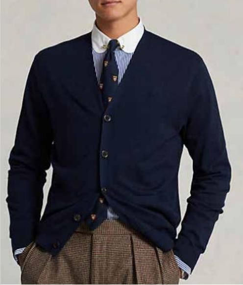 Ropa Casual con Botón 100% Algodón para hombre y cárdigan Suéteres de manga larga