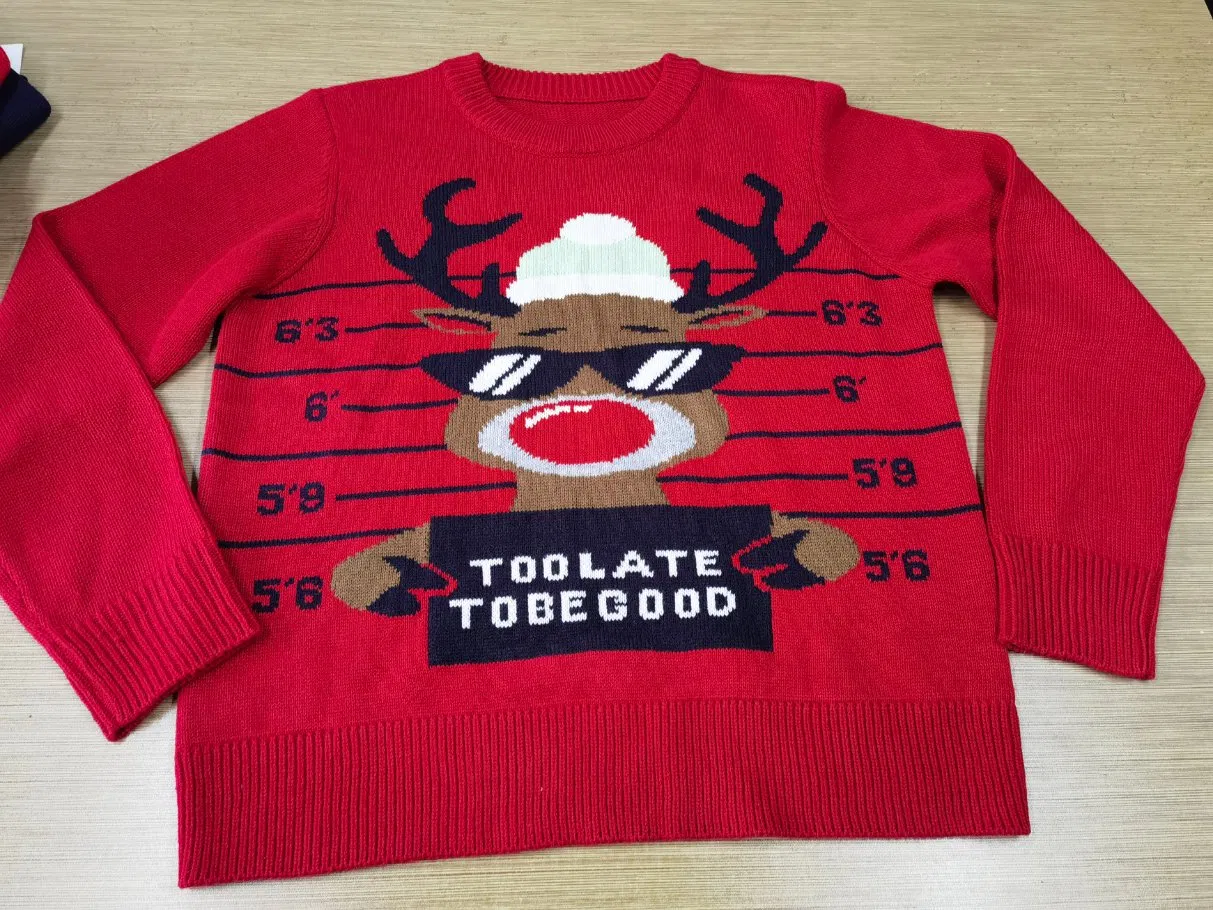 Suéter de Navidad Nuevo Suéter de Punto de Acrílico Suéter de Punto de Navidad