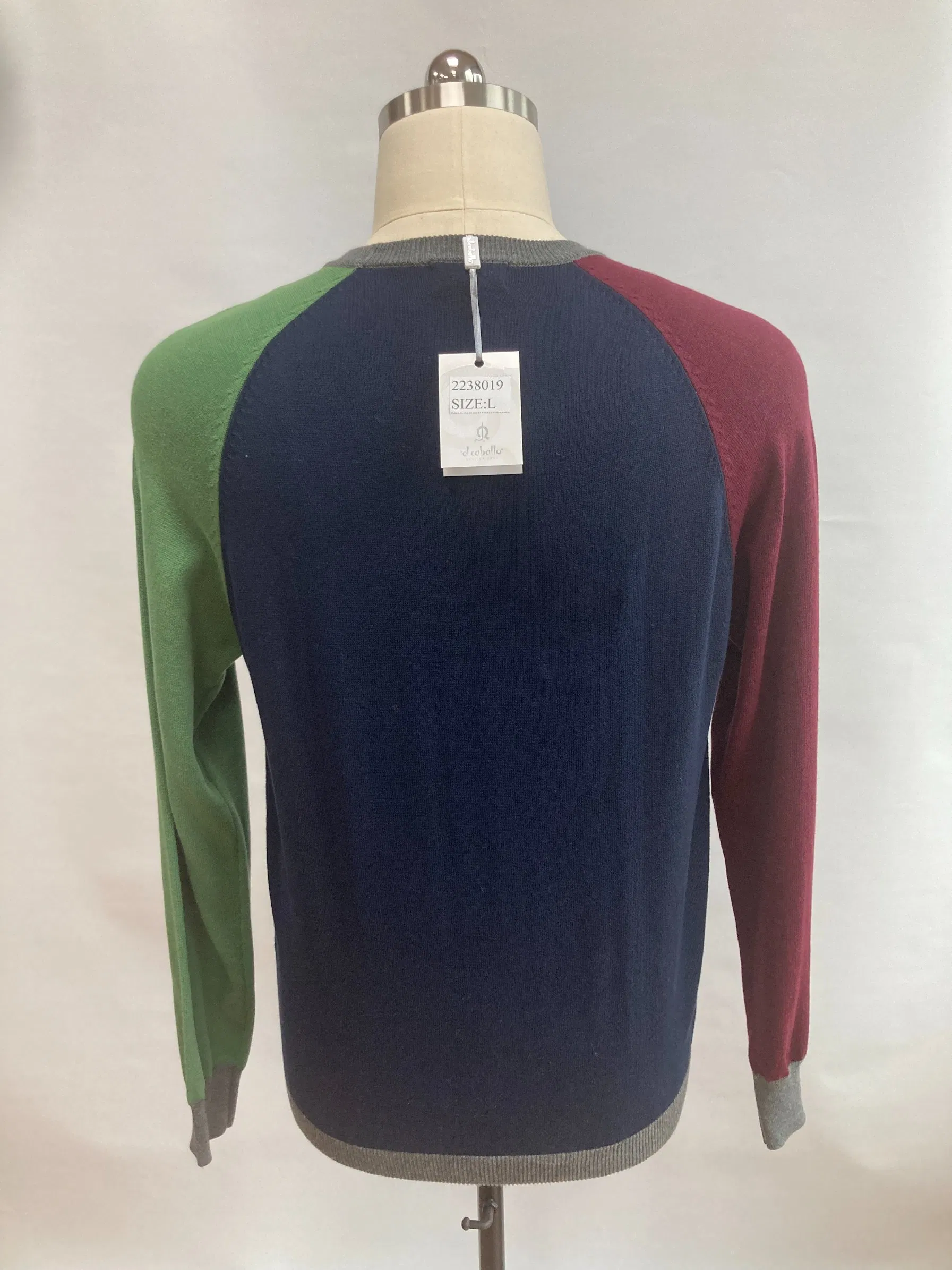 Suéter de moda para hombre & amp; prime; Jersey de prendas de punto 100% algodón con Bordado y Tricolor