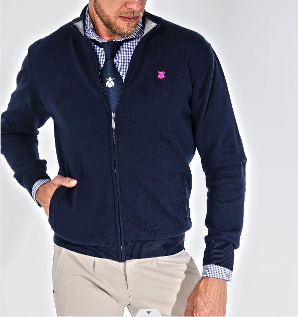 Cárdigan de punto de alta calidad para hombre&amp;prime; Suéter de cachemira de algodón con cremallera completa