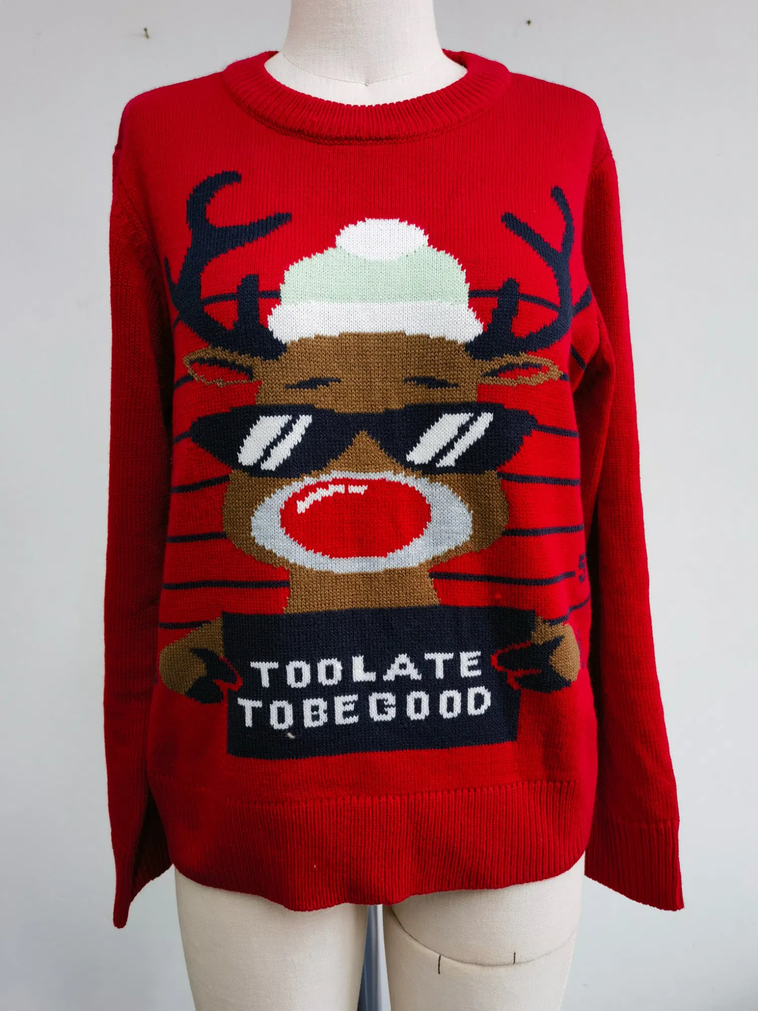 Suéter de Navidad Nuevo Suéter de Punto de Acrílico Suéter de Punto de Navidad