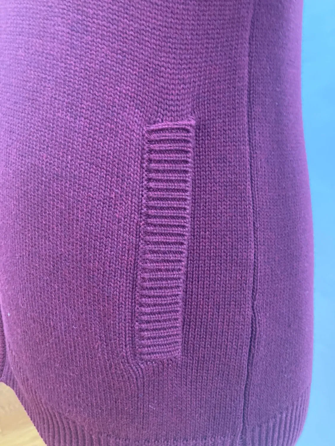 Suéter para hombre & prime; S Cárdigan de punto Suéter de algodón Rojo con cremallera completa