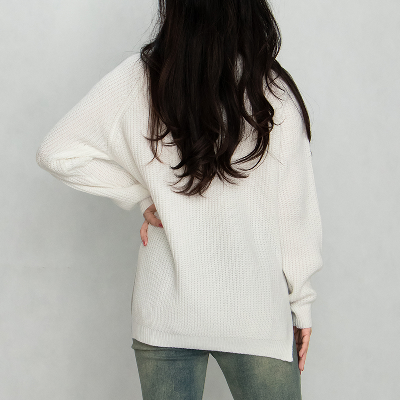 Suéter de cuello alto para Mujer Suéteres de Cárdigan sólidos