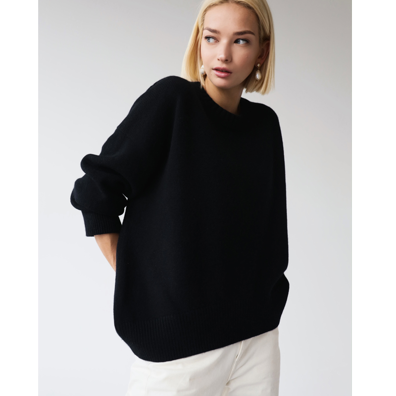 Jersey de Rayón de Moda para Mujer Jersey de Viscosa con Corte Holgado, Jersey de Manga Larga Extragrande