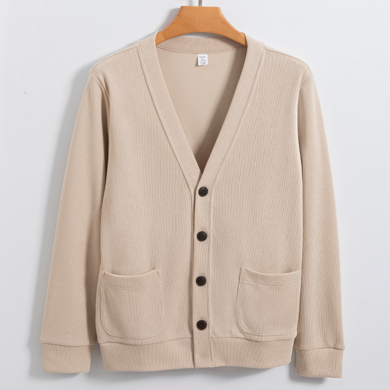Cárdigan de Algodón para Hombre Nnr Suéter de Estilo Sólido de Invierno para Hombre de Negocios