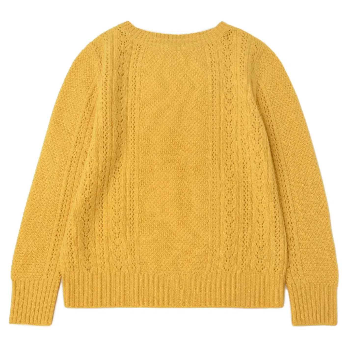 Jersey de punto para Mujer, Suéter de Cachemira Pura de lujo, Único, a la Moda, de punto Pointelle