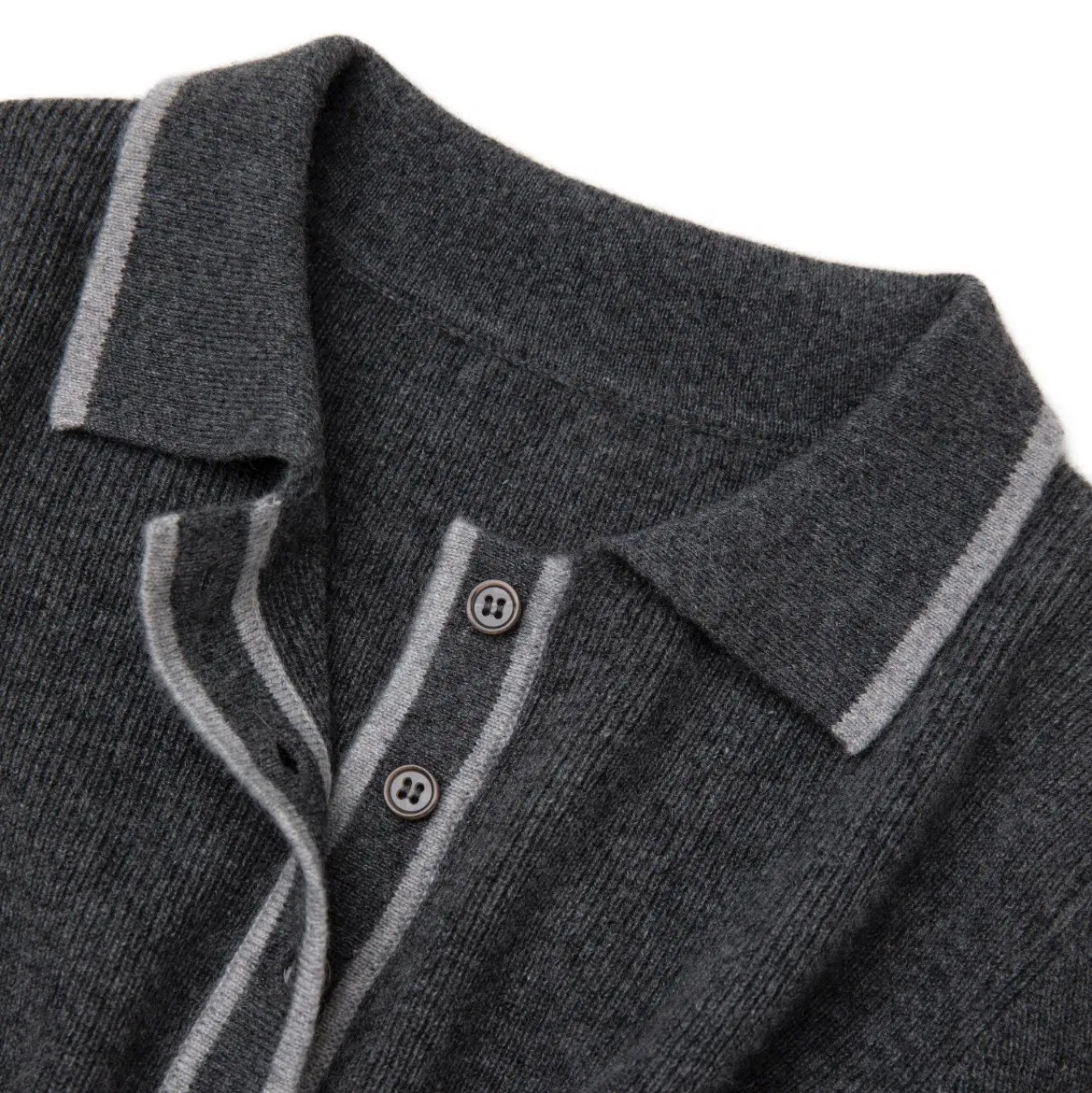 Jersey de Polo de cachemira Elegante para Mujer y prime con Ribete en contraste