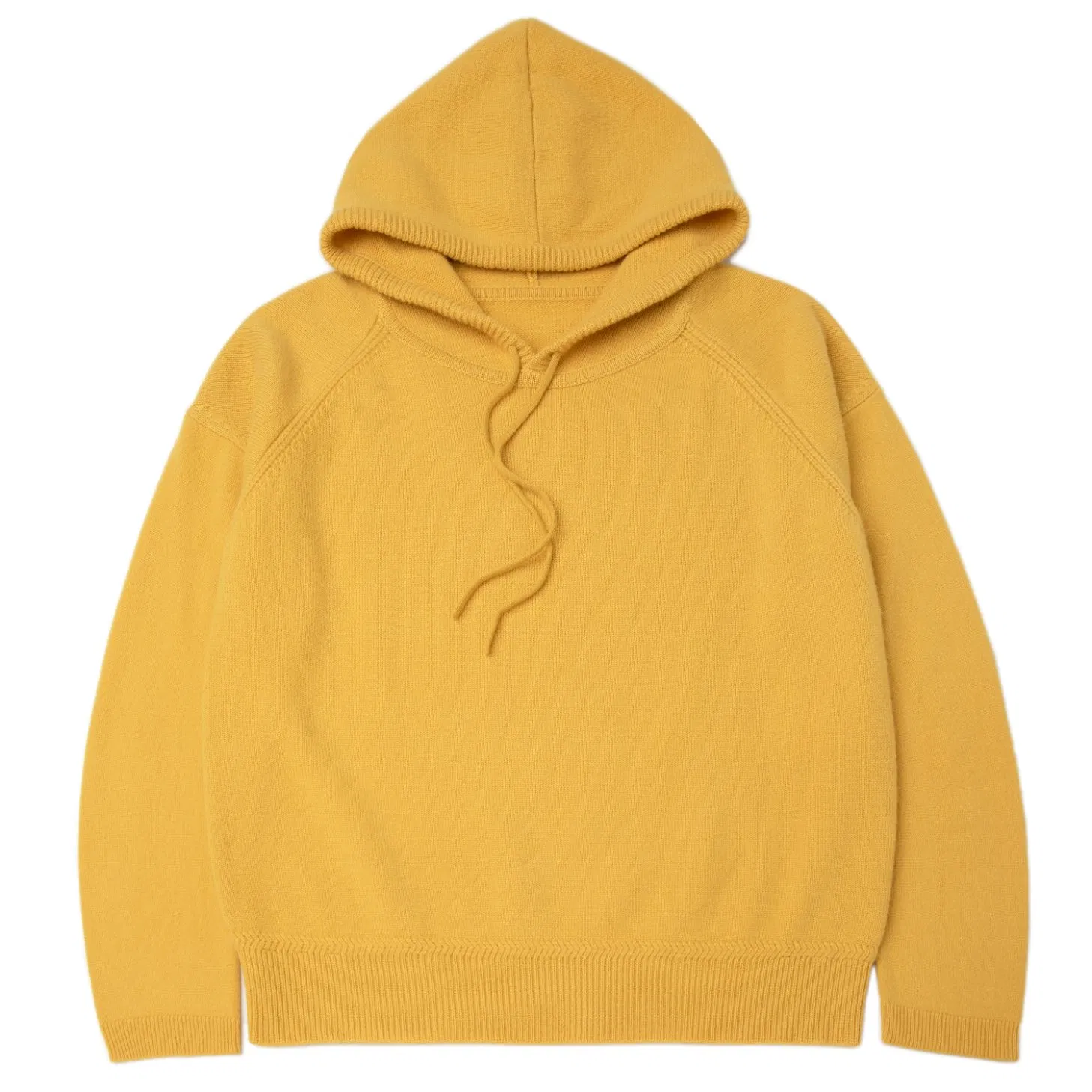 Jersey con capucha de Punto Con Detalle Elegante, Manga Raglón, Prendas de Punto con Capucha, Suéter de Cachemira 100% Puro para Mujer