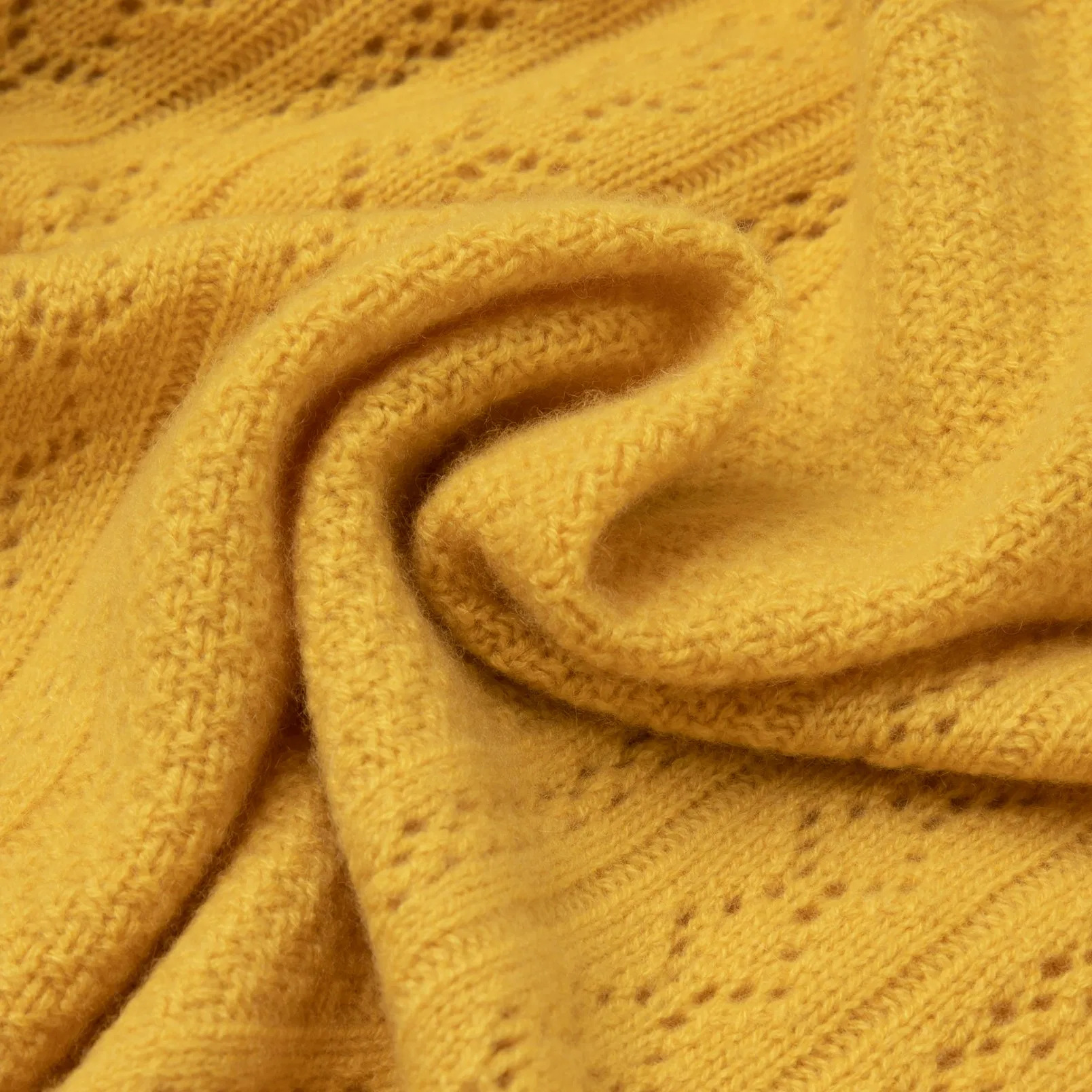 Jersey de punto para Mujer, Suéter de Cachemira Pura de lujo, Único, a la Moda, de punto Pointelle