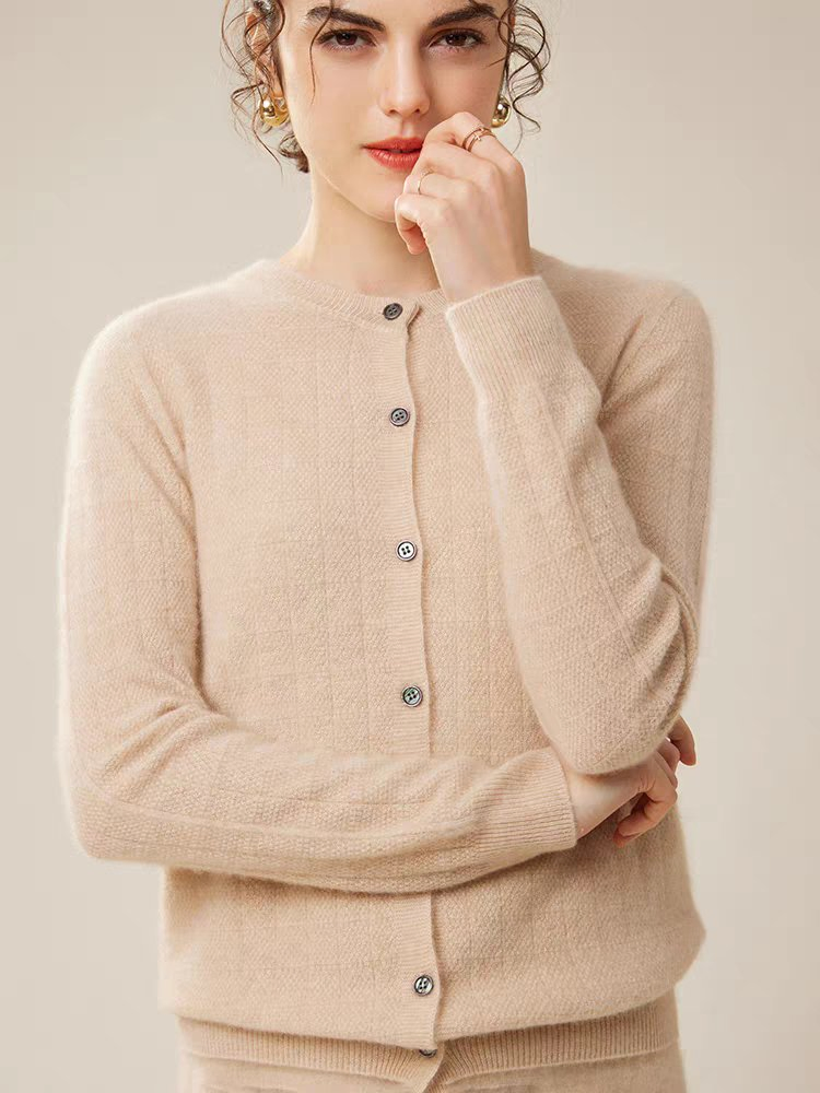 Cárdigan de punto de Suéter de Lana de Invierno Suave para Mujer-Moda Acogedora