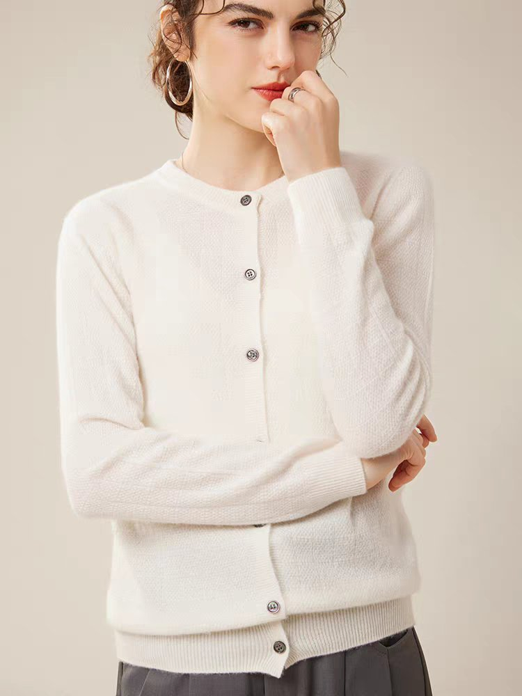 Cárdigan de punto de Suéter de Lana de Invierno Suave para Mujer-Moda Acogedora