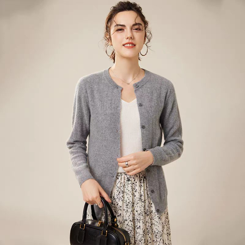 Cárdigan de punto de Suéter de Lana de Invierno Suave para Mujer-Moda Acogedora