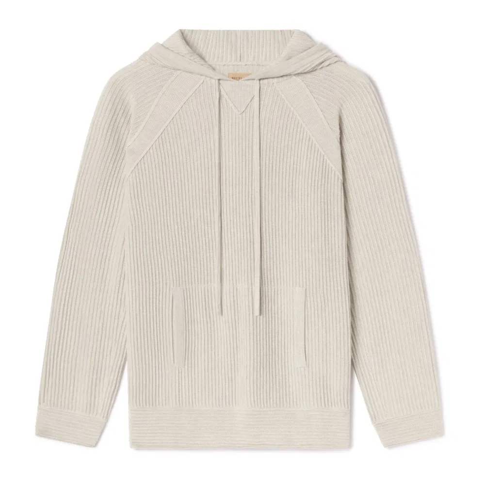 Sudadera con Capucha de Punto Beige de Moda para Hombre, Perfecta para Ropa Informal