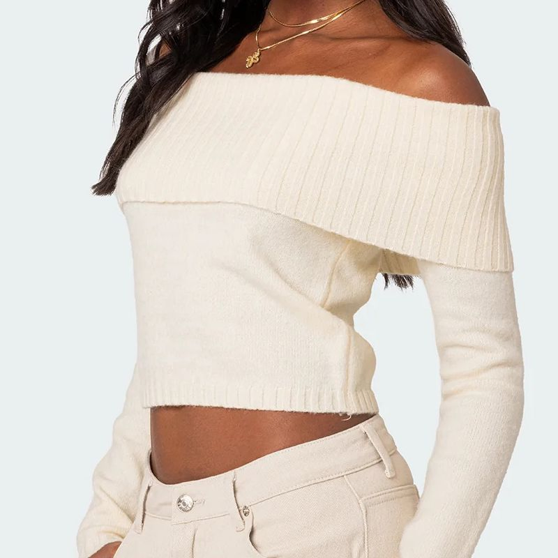 Moda de Manga Larga, Prendas de Punto, Tops Casuales para Mujer, Jersey para Mujer, Suéter para Mujer, Personalizar