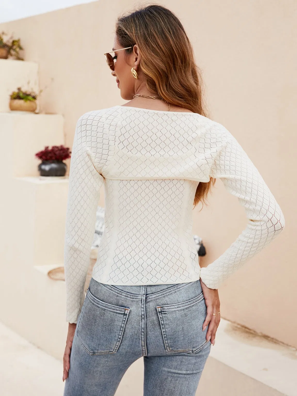 Suéter de punto de Moda para Mujer Suéter de punto para mujer Jersey de Dos Conjuntos