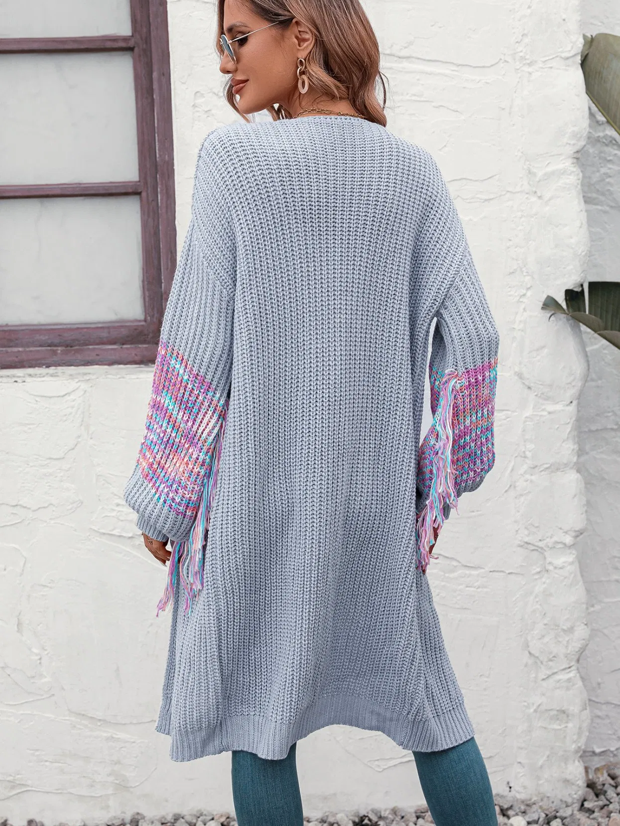 Cárdigan Largo de Moda para Mujer Cárdigan de punto para Mujer
