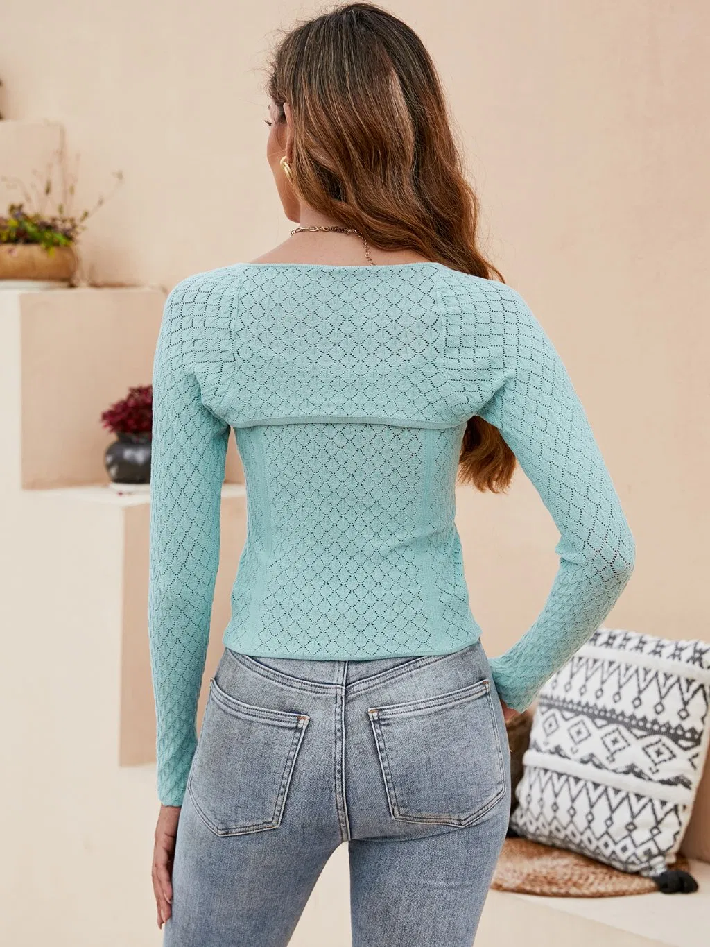 Suéter de punto de Moda para Mujer Suéter de punto para mujer Jersey de Dos Conjuntos