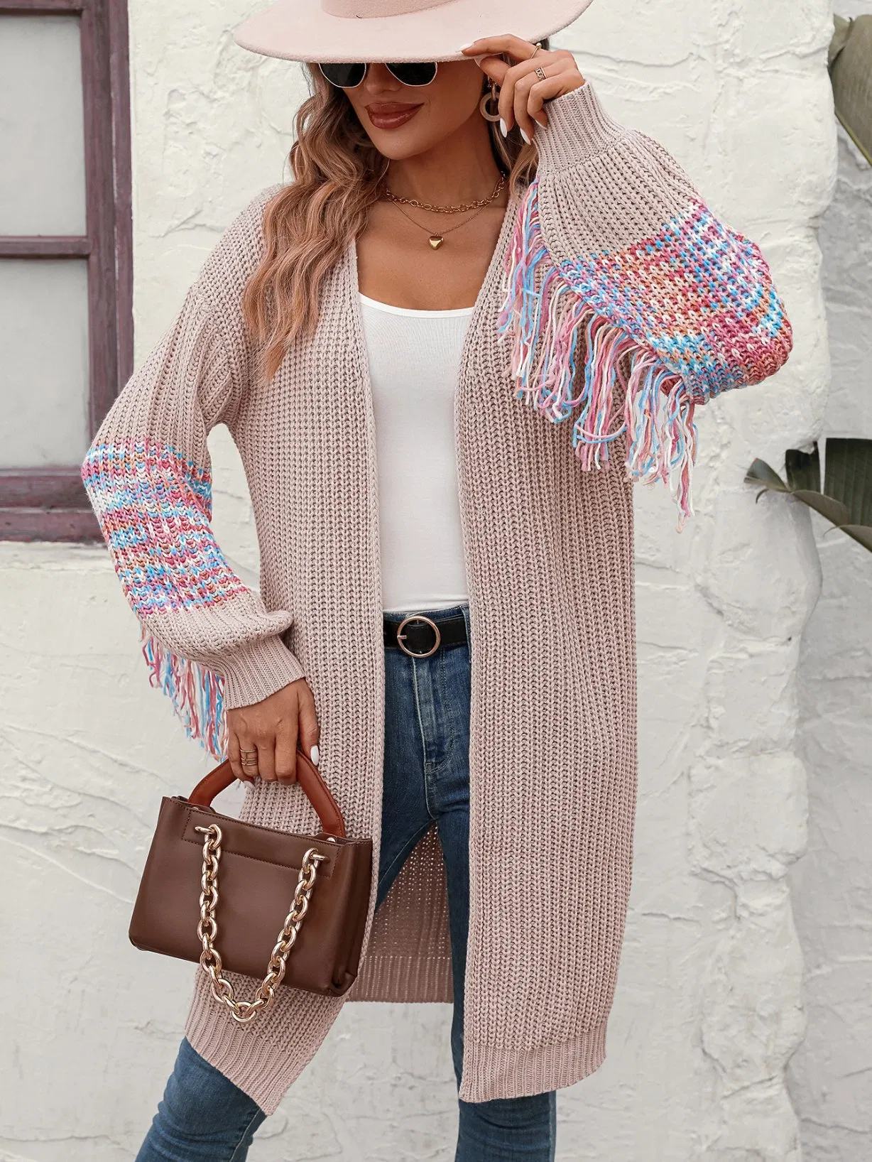 Cárdigan Largo de Moda para Mujer Cárdigan de punto para Mujer