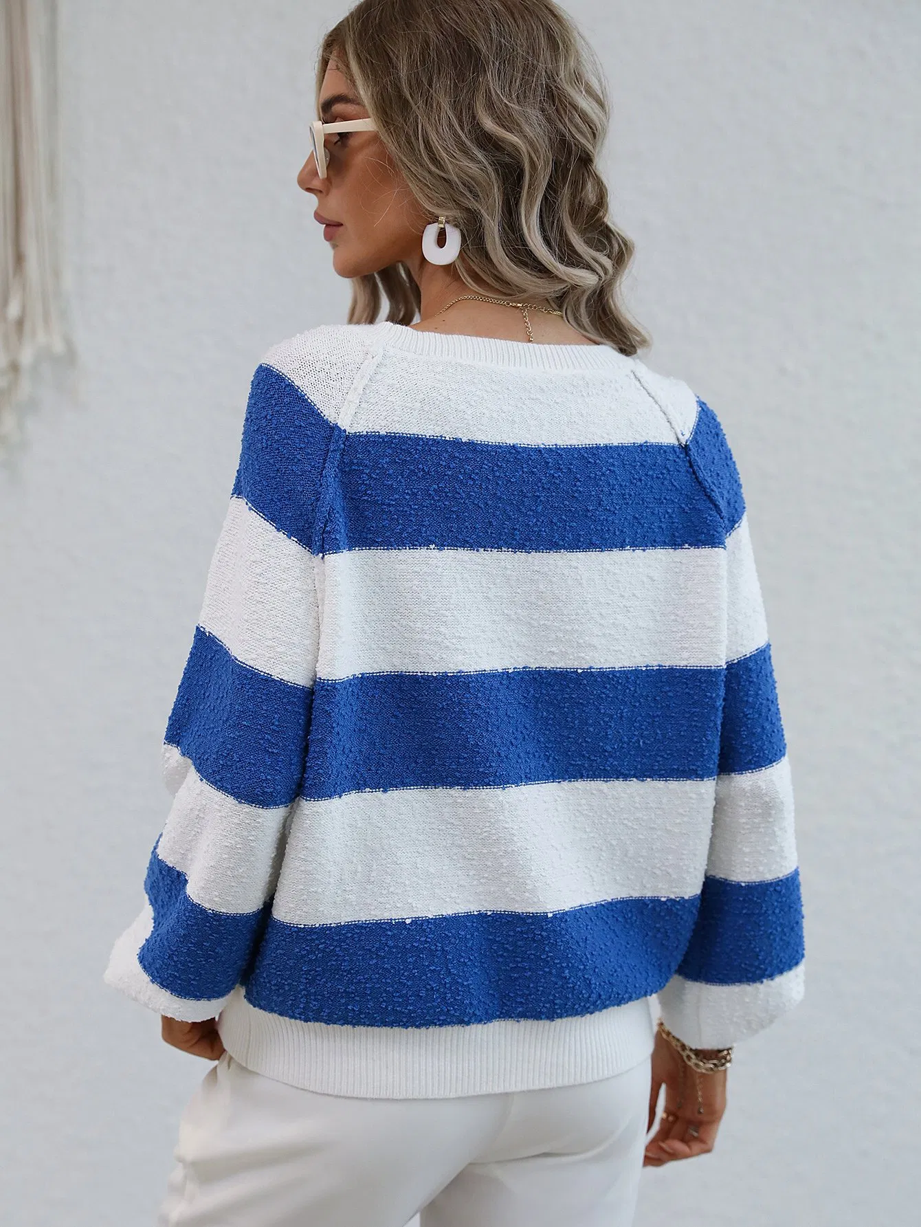 Suéter de jersey de punto colorido para Mujer con estilo para Mujer