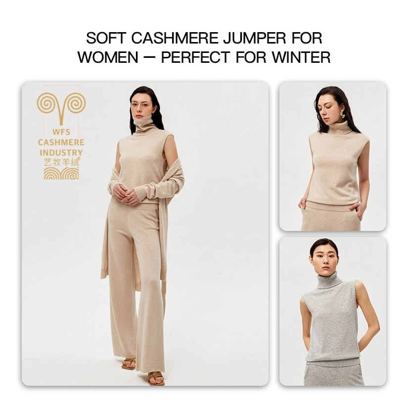 Conjuntos de Cachemira de Calle de Invierno para Mujer, Cuello Alto, Mangas Completas, Pantalones de Cintura Alta, Conjunto de Dos Piezas, Mujeres Sueltas, Conjuntos de Mujer&prime;s