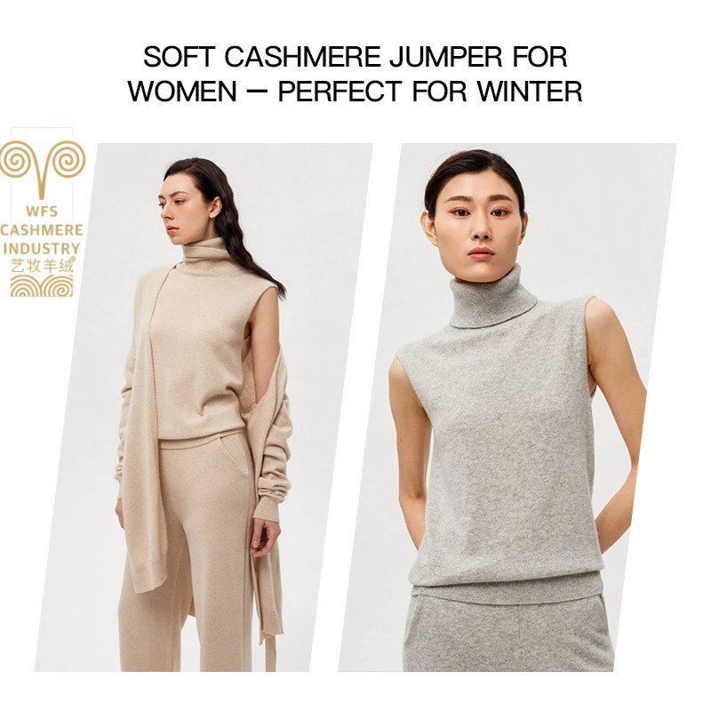 Chaleco de Cachemira para Mujer′s Suéteres de cachemira 100% Jersey sin mangas Suéteres de moda Directo de fábrica