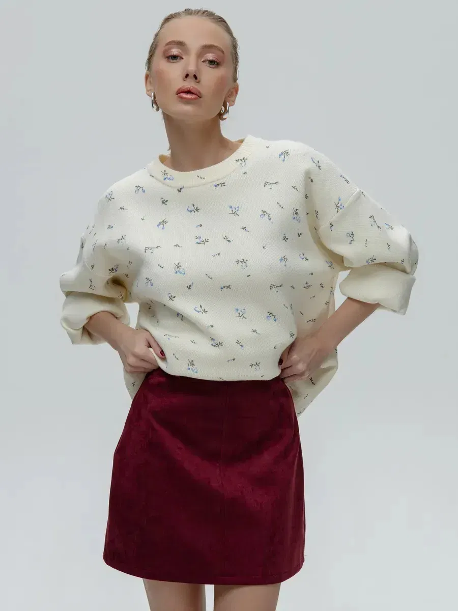 Suéter de Punto con Cuello redondo para Mujer de Suéter de Nueva Moda