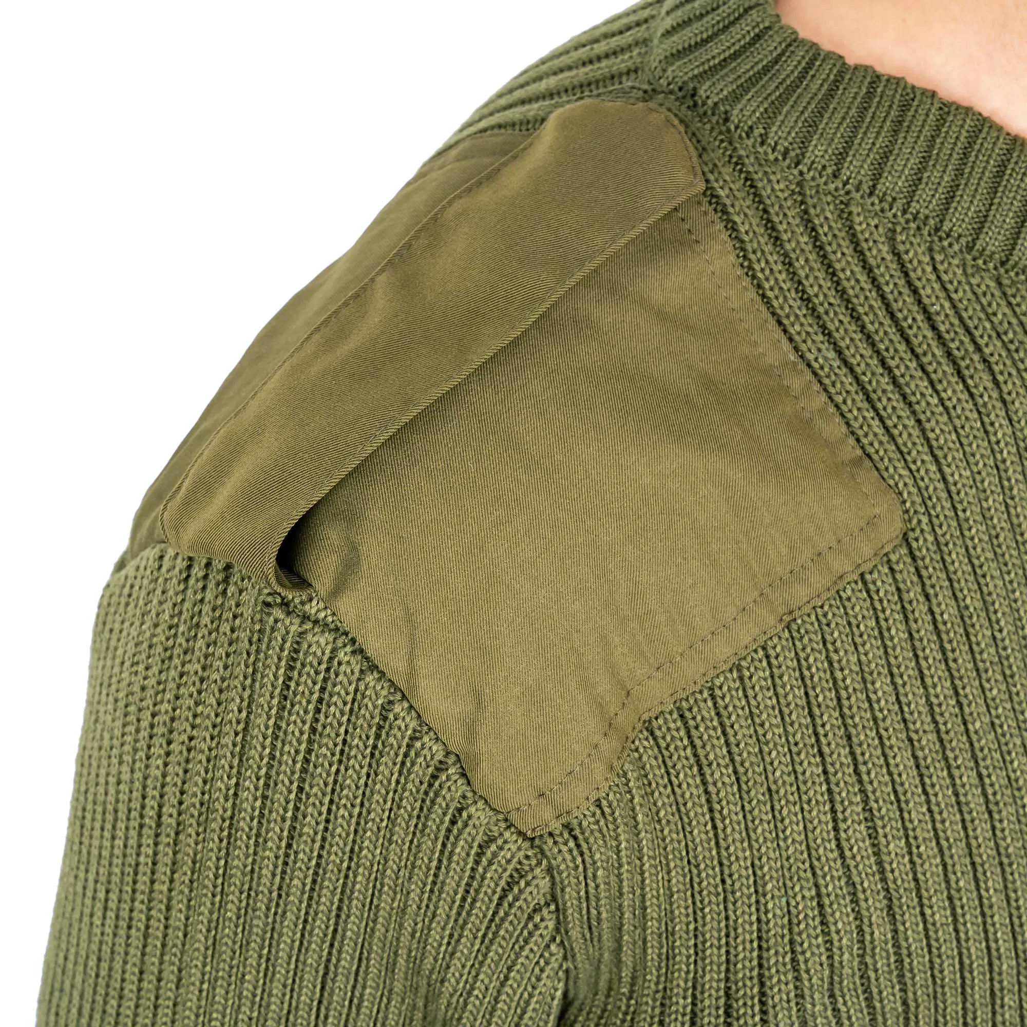 Suéter de Invierno de Poliéster Verde Sweather Suéter de Cuello Redondo de Manga Larga