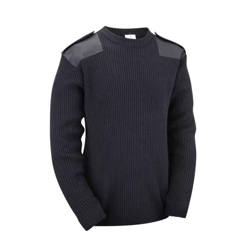 Suéter de Cuello Redondo para Hombre Jersey Verde Táctico