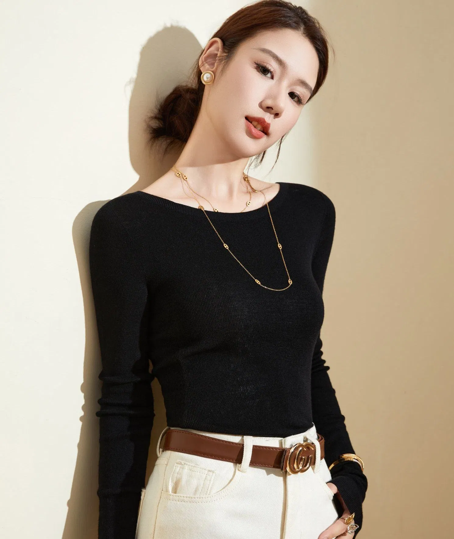Suéter ligero Premium para Mujer′s-100% Lana Merino Ultrasuave