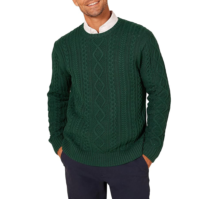 Jersey de punto con cuello redondo 100% Algodón para hombre & prime;s